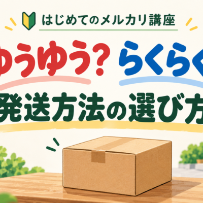 はじめてのメルカリ講座：ゆうゆう？らくらく？ 発送方法の選び方