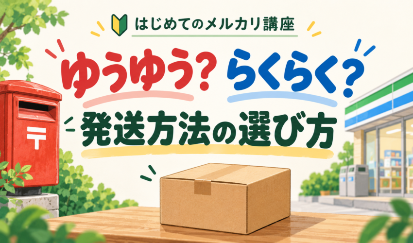 はじめてのメルカリ講座：ゆうゆう？らくらく？ 発送方法の選び方